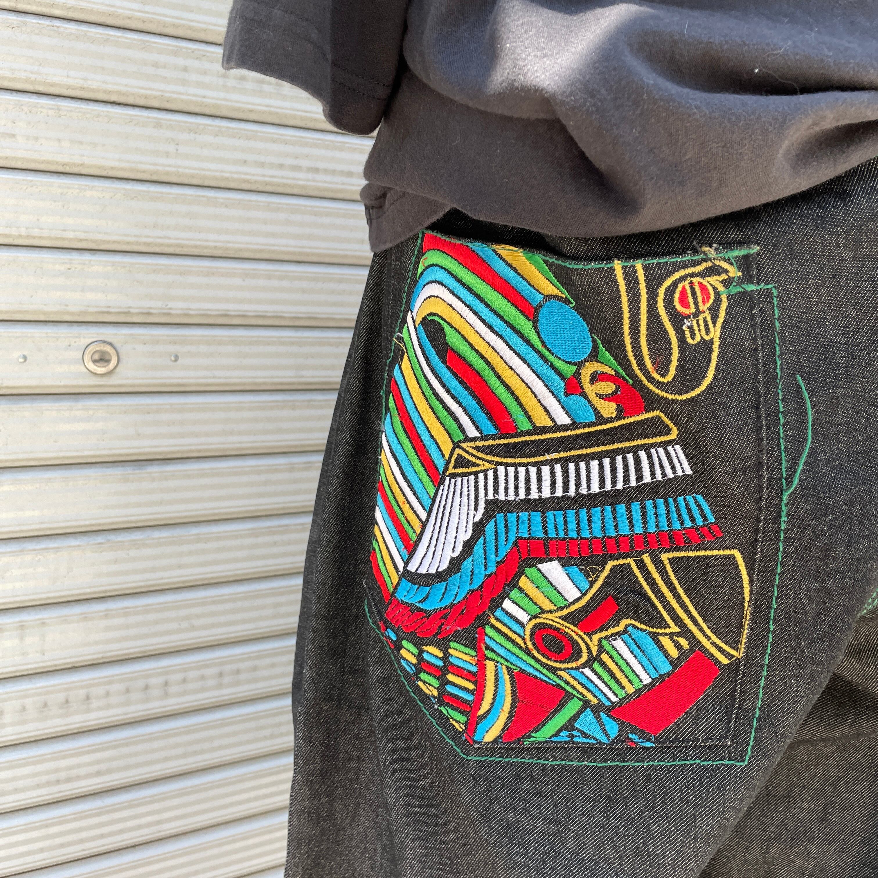 超ビッグサイズ50×36 COOGI クージー　刺繍　ヒップホップ　デニムパンツ