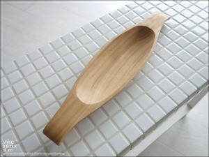 チーク無垢材 突出皿35cm 木皿 木のお皿 突き出し皿 ウッドプレート 中皿 ナチュラル 木製食器 木製皿 ウッドディッシュ