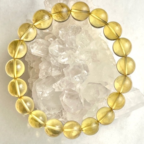【レア】【超美石】ブルーアンバー（青琥珀）　10ｍｍ　ブレスレット　（要サイズ確認）　6133