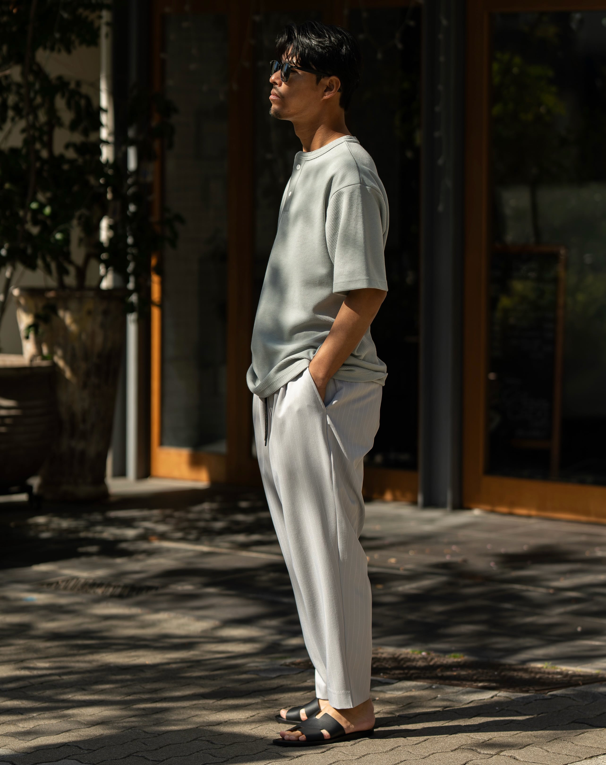 Classic Pinstripe Tapered Pants［2603amy-6］テーパードパンツ