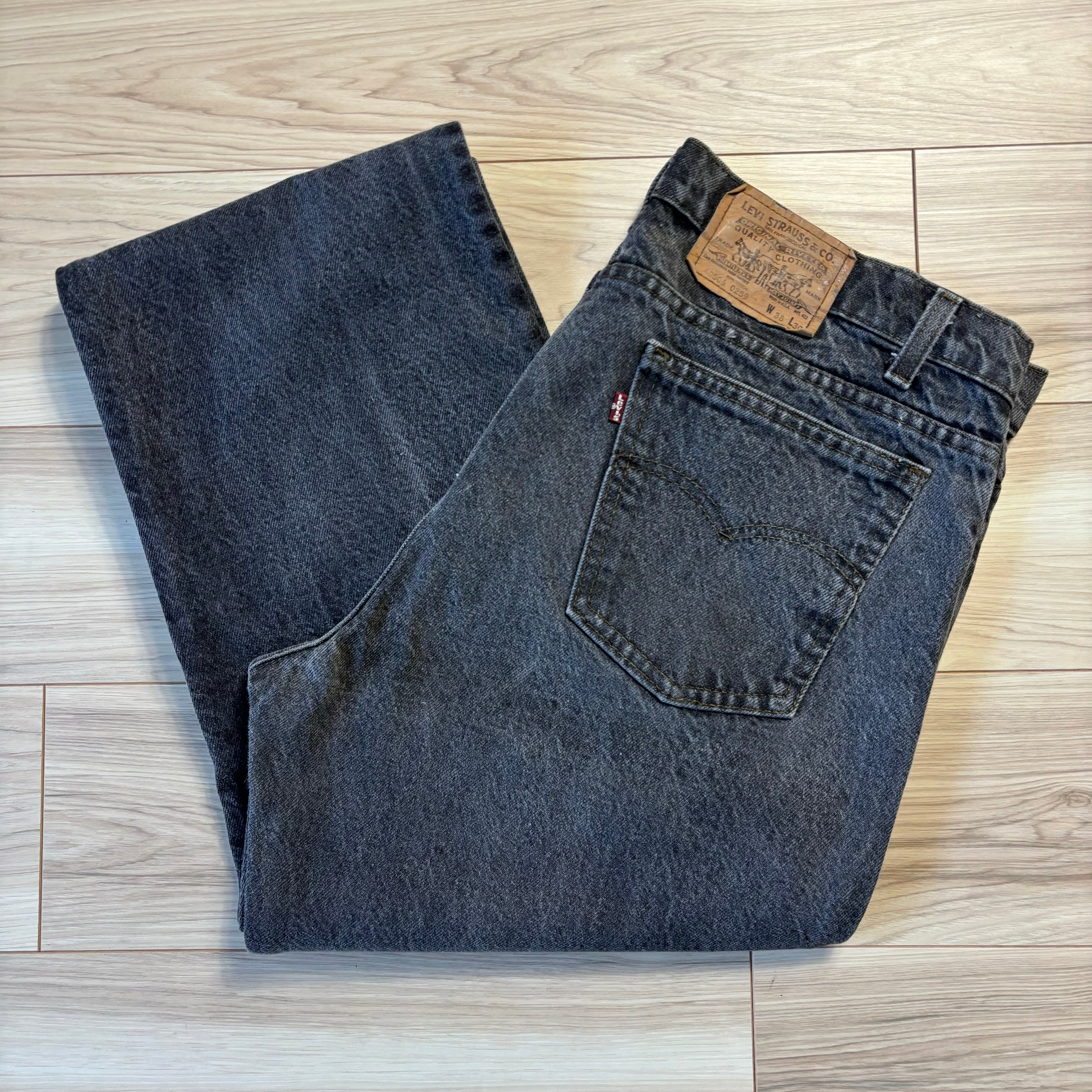 W38 L30 Levi's505 先染めブラック USA製 90's No.959