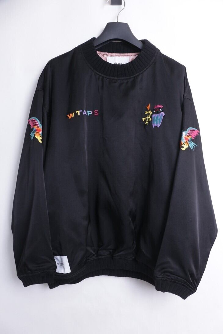中古】✓WTAPS スカジャンV=A/JACKET.RACO.SATIN 刺繍Lサイズ 