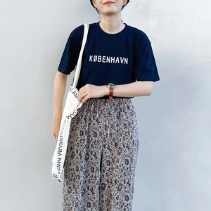 【Scandinavian cafe】KOBENHAVN T-shirt (white/navy)