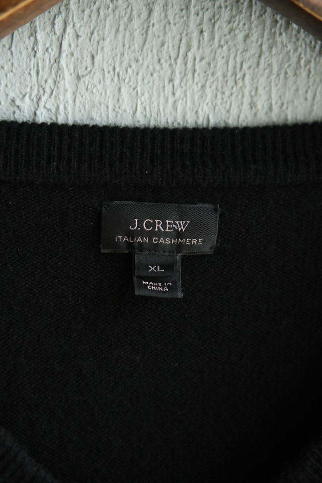 Utah／"J.CREW" v-neck cashmere sweater／ black