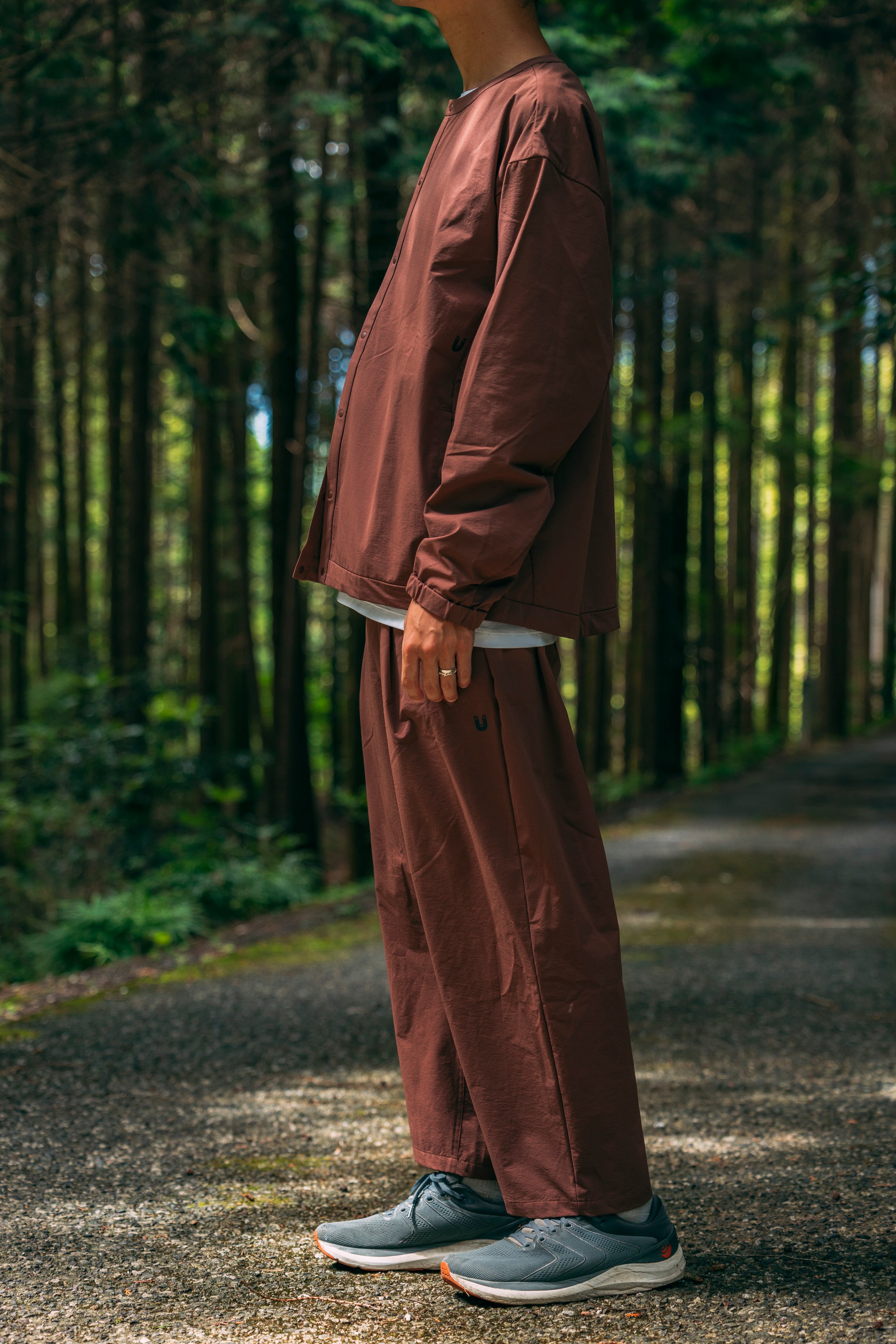 Andante Wide Pant：Color Raisin Grey | TANNUKI Running Wear Shop