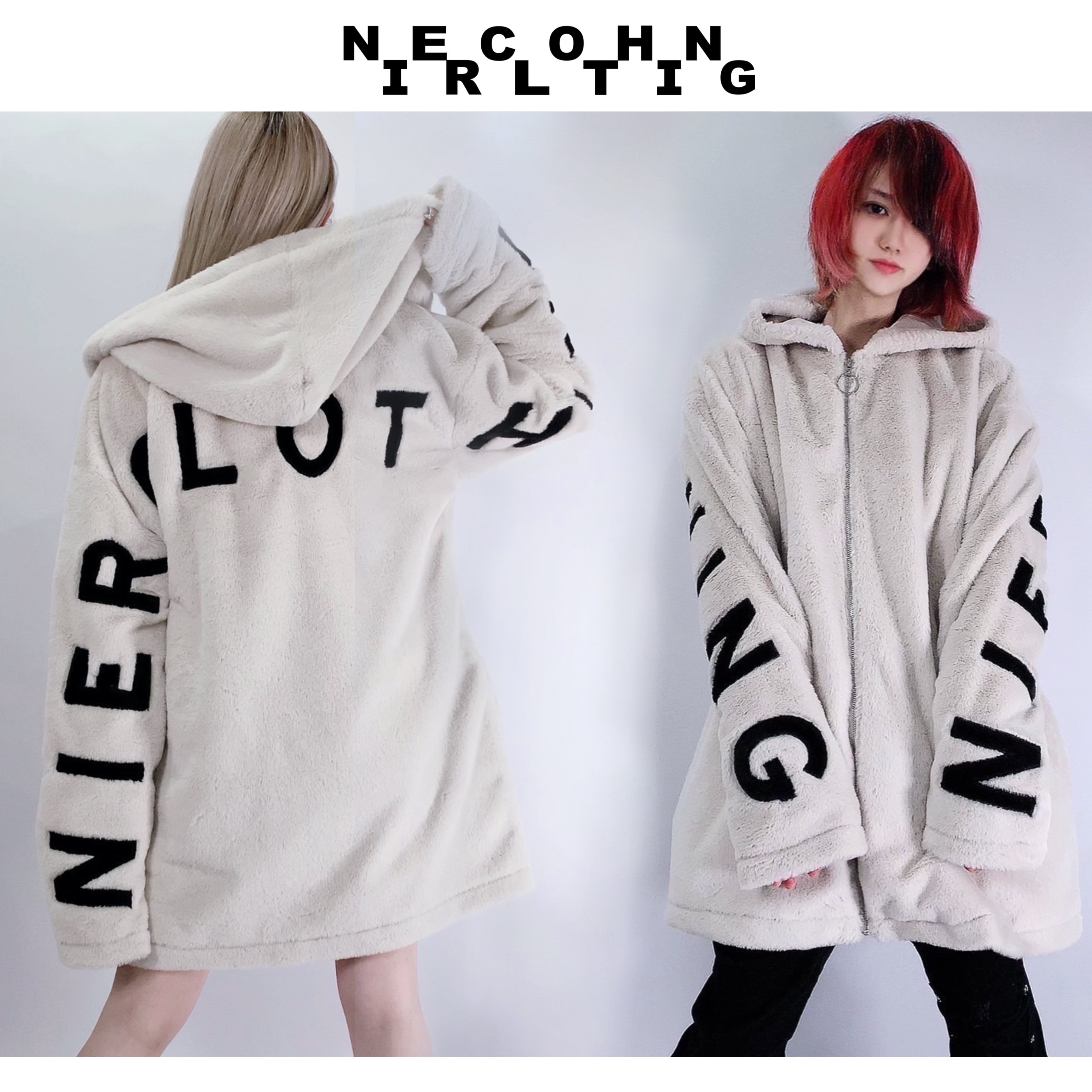 超ふわもこZIP OUTER【BLACK×BEIGE】 | NIER CLOTHING powered by BASE