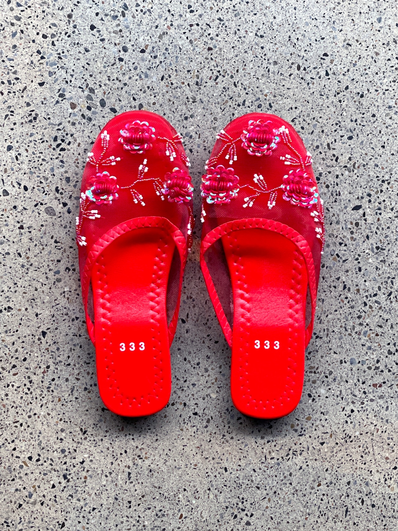 Mesh sandals（Red）
