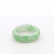 【13号】オンライン限定！とろける淡緑色 くり抜き甲丸リング A貨翡翠 jd_rg1166
