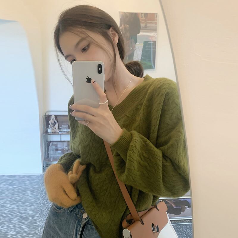 プルオーバー セーター スプリングオータムニットトップス 春物 秋物 スーパーモール26276084114