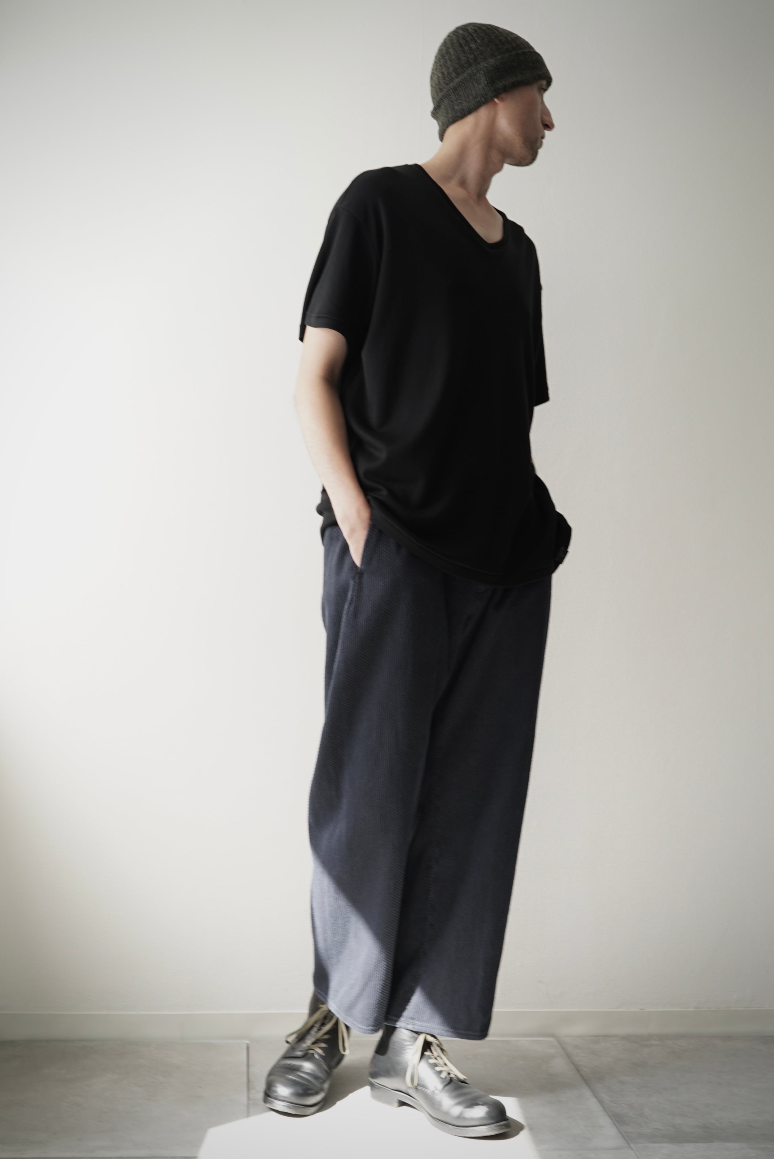 Sashiko / Side Seamless Slacks (墨+INDIGO) | C O L I N A