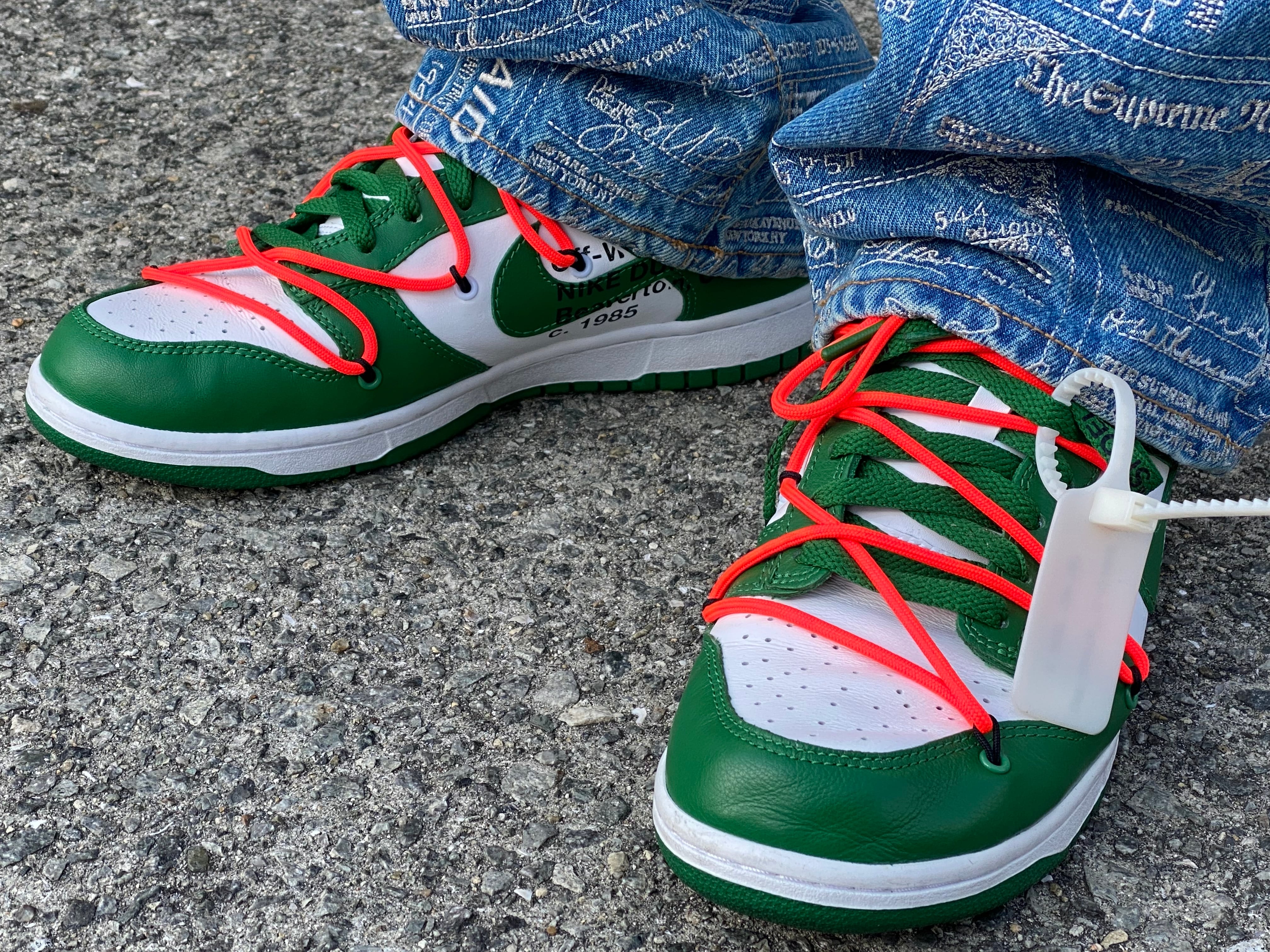 NIKE × OFF-WHITE DUNK LOW LHTR /OW PINE GREEN CT0856-100 27cm ...