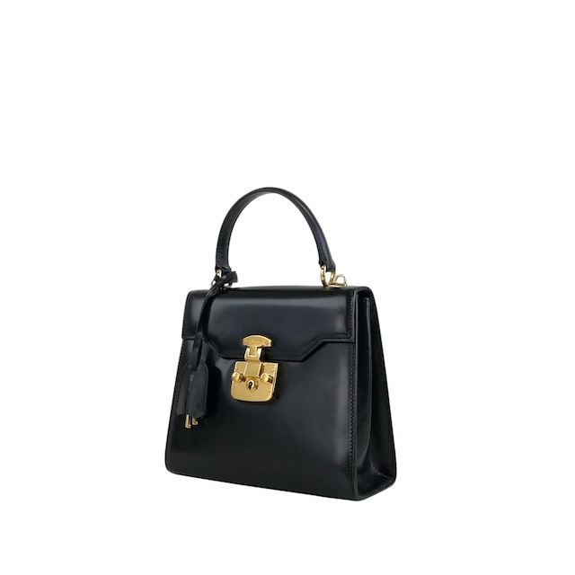 GUCCI グッチ レディロック ショルダーバッグ ブラック レザー 2way vintage ヴィンテージ オールド uiedgd