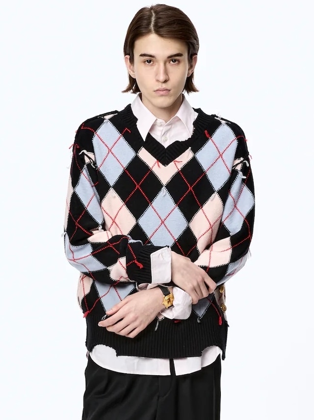 【25AW】MASU エムエーエスユー / DIAMOND SCRAPED SWEATER