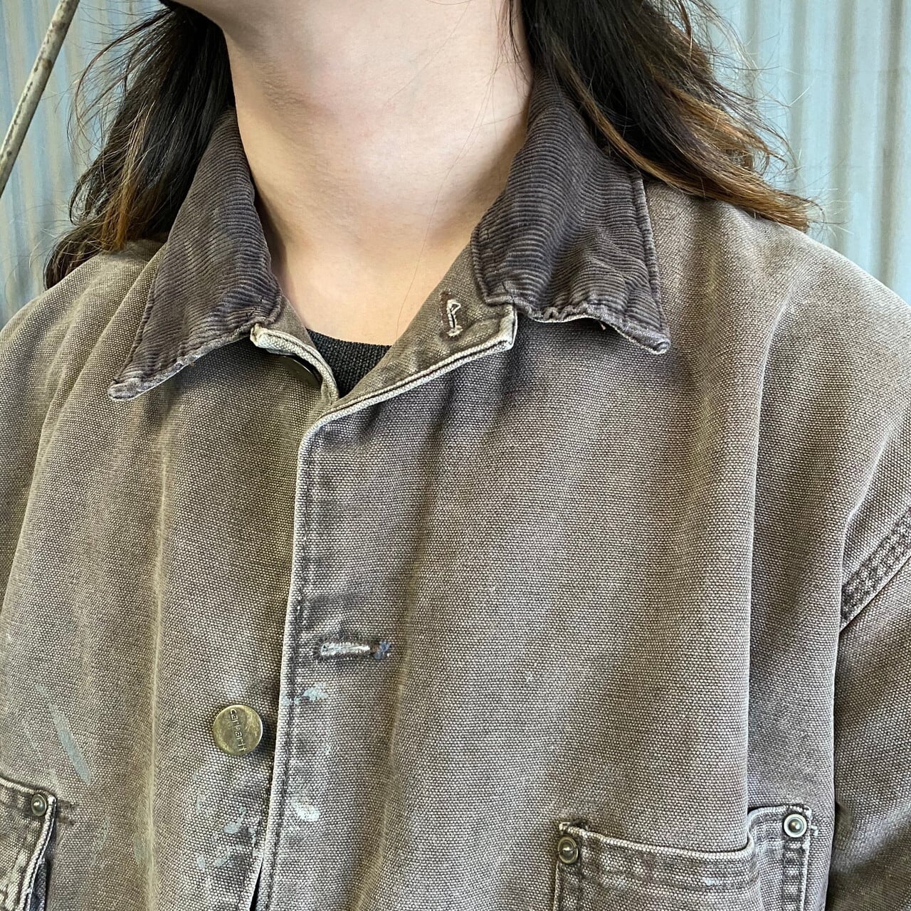 訳あり特価！90年代 カーハート ダック地 ワークジャケット メンズL