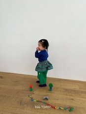 【取寄】EGG TOAST |シュシュスカート(アイボリー)|秋服|韓国子供服|26/AT
