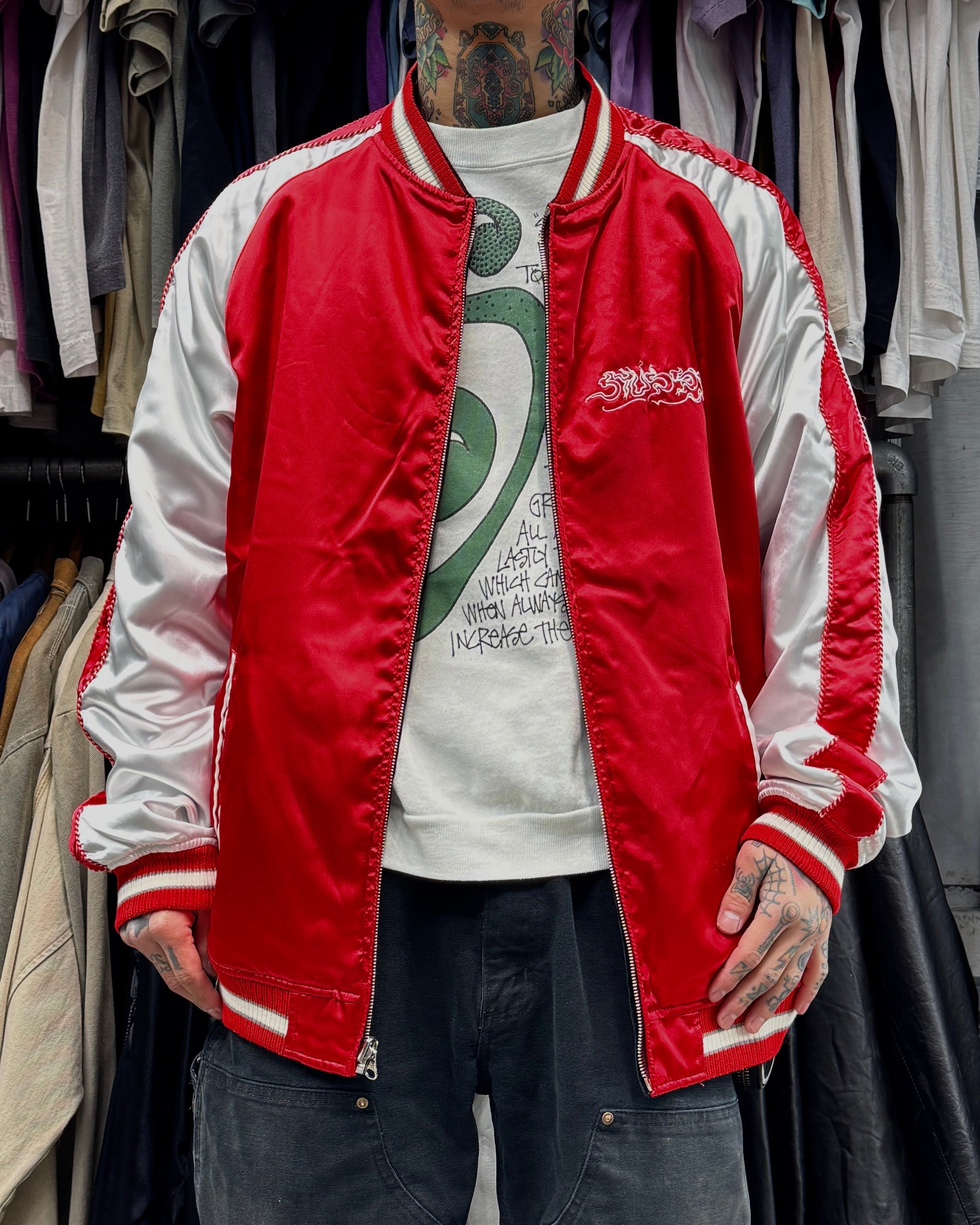 Special!!】10's old stussy Souvenir Jacket “スカジャン” “別珍