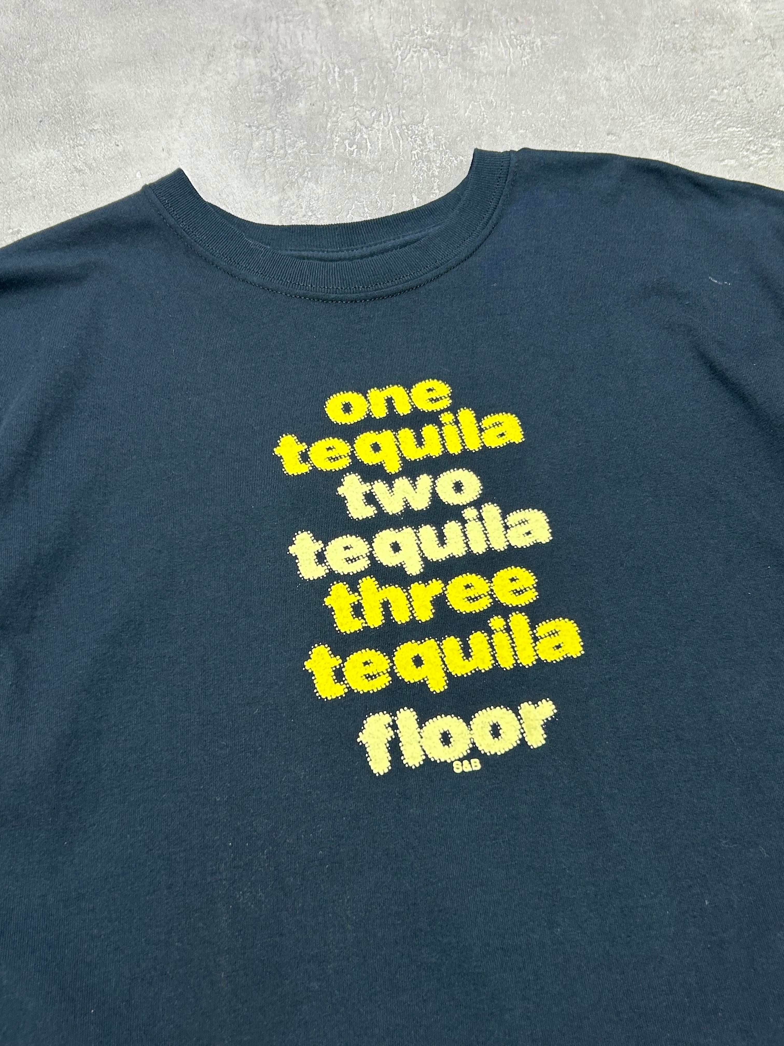 2000s “one tequila two tequila…” motion message T-shirt | LOVE PARADE