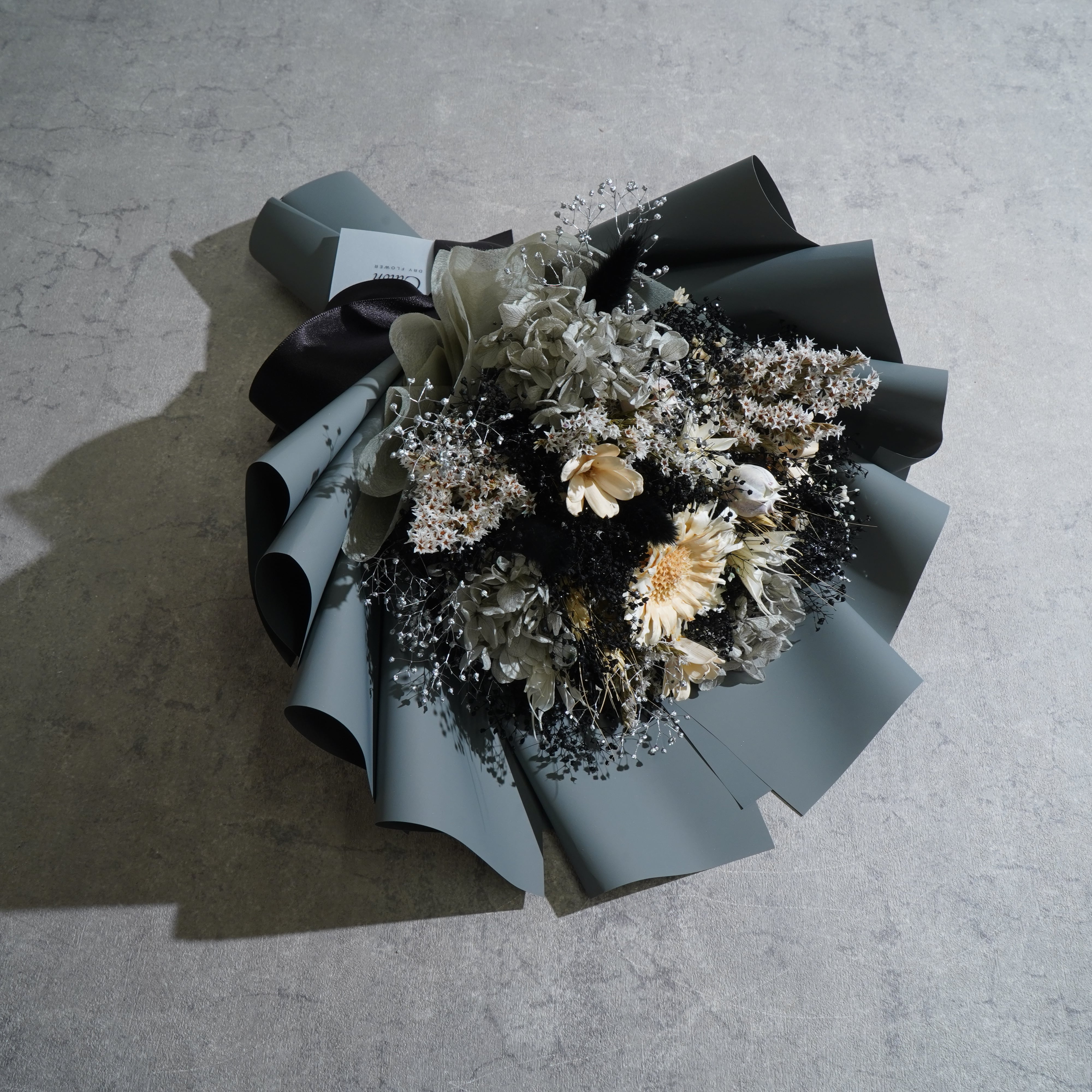 ドライフラワーの花束 Mサイズ グレー M-315≪限定1点≫