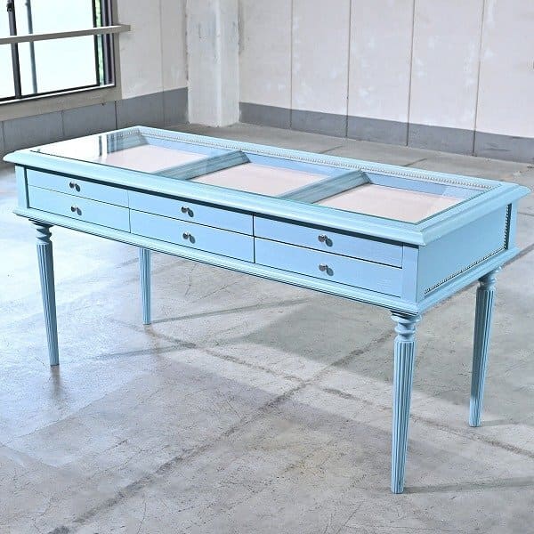 ショーケース ジュエリーケース ガラス付きテーブル GUCCI店舗什器 デスク