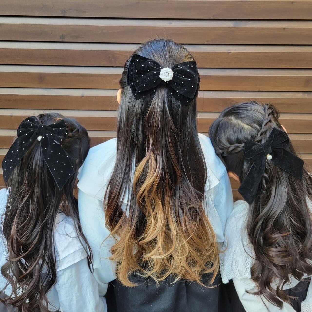 上品レディな ベルベット♡ ブラックのたらりんリボン♡ | rippy ribbon