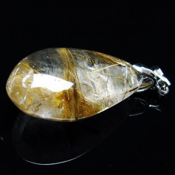 タイチンルチルクォーツ ペンダント ルチルクォーツ ペンダントトップ 一点物 メール便可 [M便 1/20] 112-13317