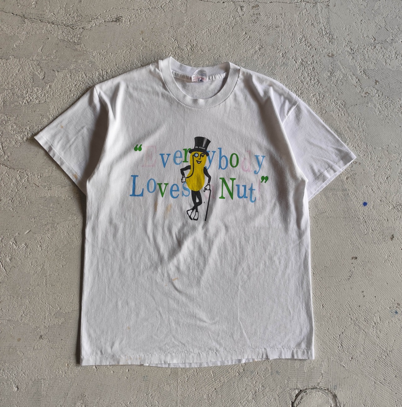 90's vintage Mr peanut ミスターピーナッツプリントTシャツ