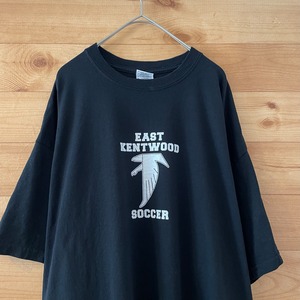 【GILDAN】高校 サッカー部 ロゴ プリント Tシャツ EAST KENTWOOD SOCCER XL ビッグサイズ US古着