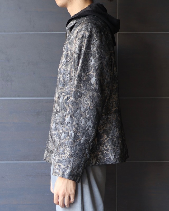 full graphic zip up blouson