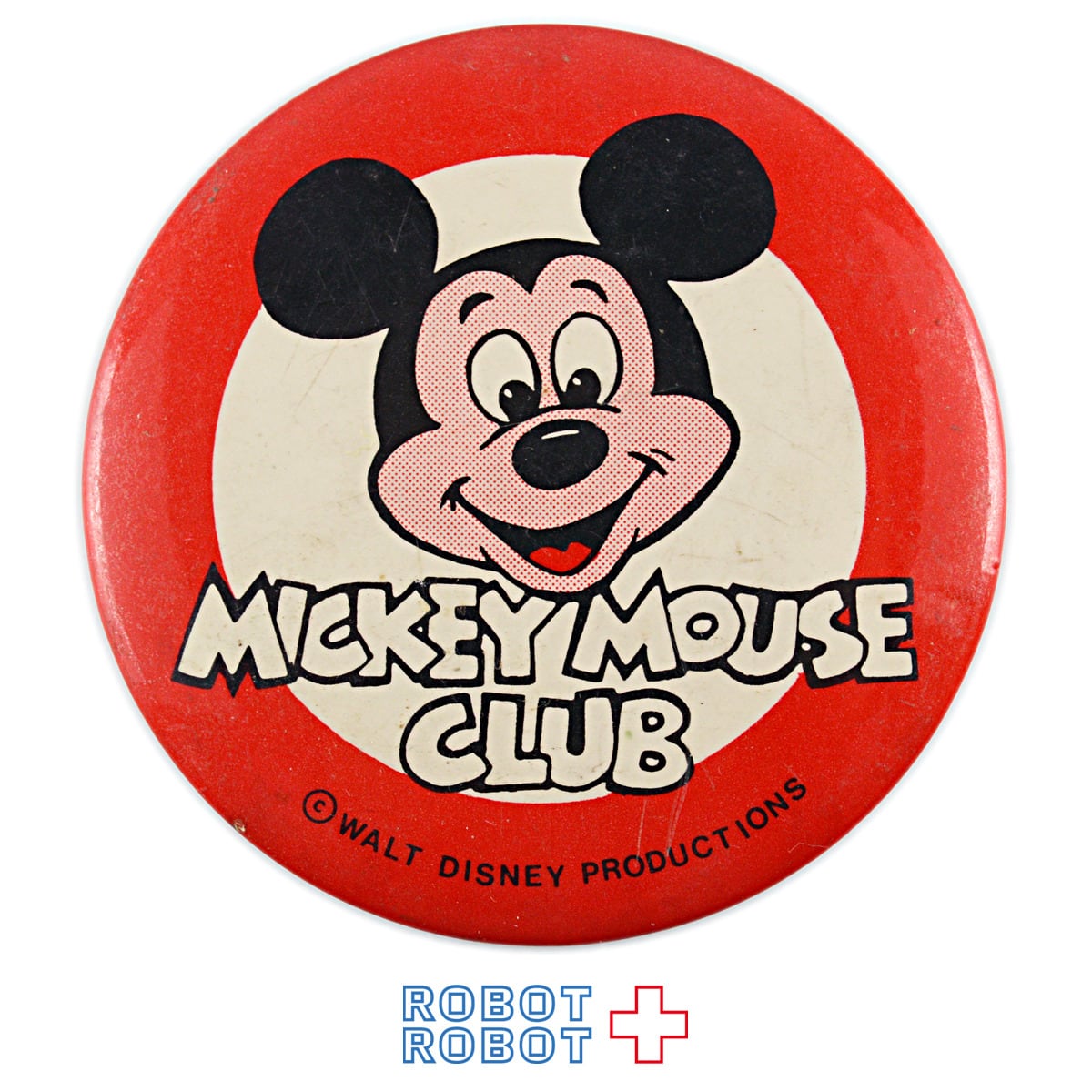 ディズニー缶バッジ ミッキーマウスクラブメンバー 白抜き文字 