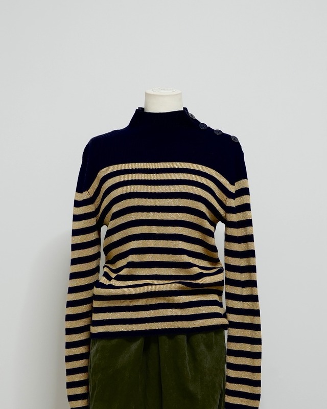 90s LAUREN border sweater