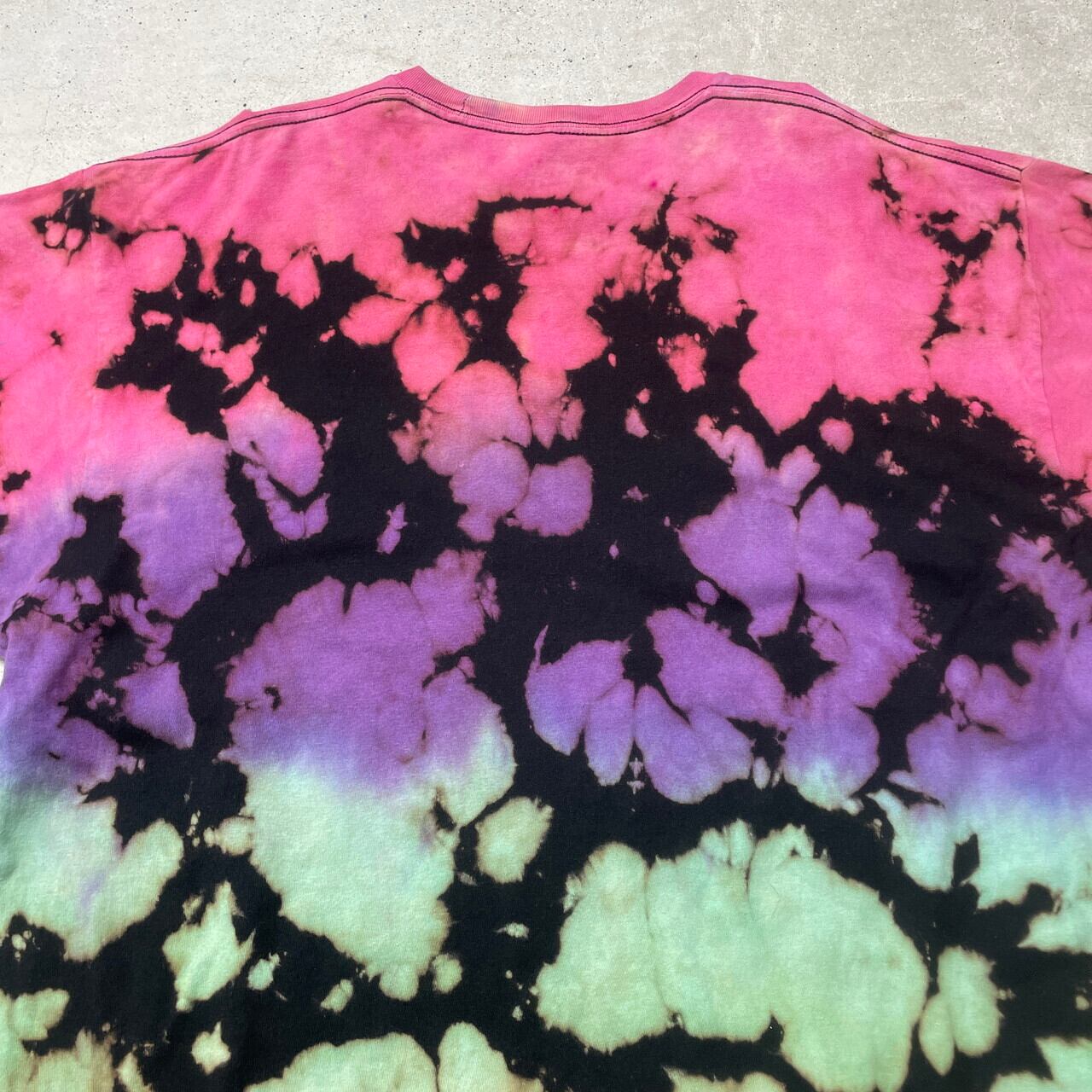 古着 ビンテージ タイダイ 毒 ケミカル 紫 緑 ピンク 染め Tシャツ 美品 PINK FLOYD DARK SIDE OF THE MOON ピンクフロイド バンドTシャツ バン