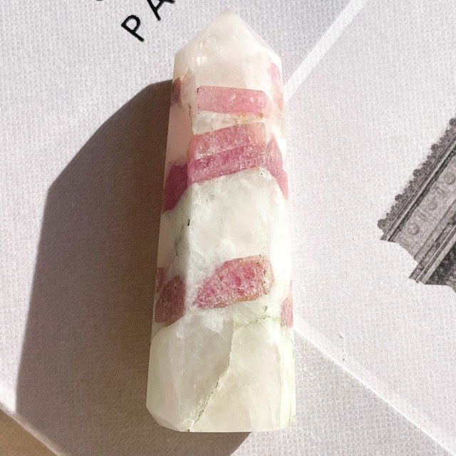Pink Tourmaline in Quartz  4 ✧ ピンクトルマリン in クォーツ