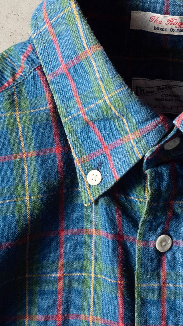 "GANT RUGGER" used Indigo oxford BD shirt