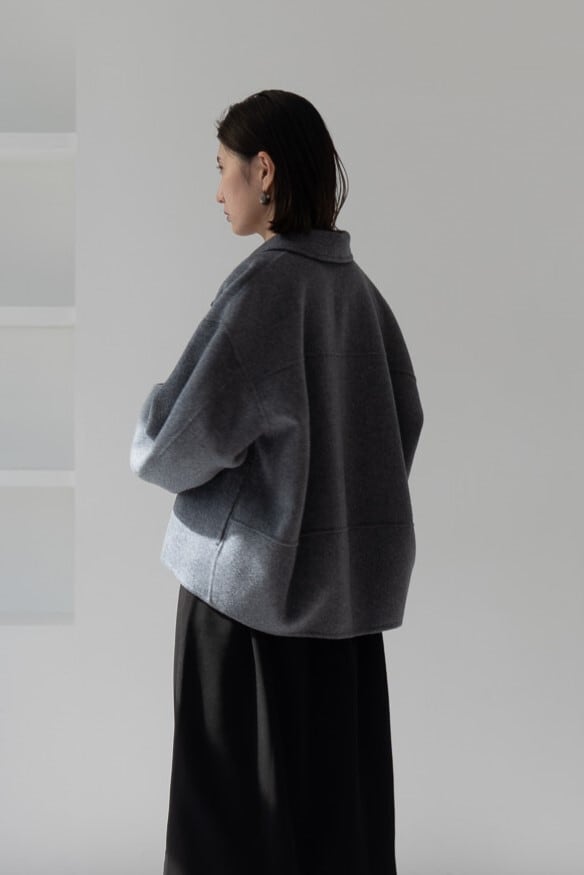 CURVE SLEEVE WOOL JACKET(GRAY) | remula CURVE SLEEVE WOOL JACKET(GRAY) | remula