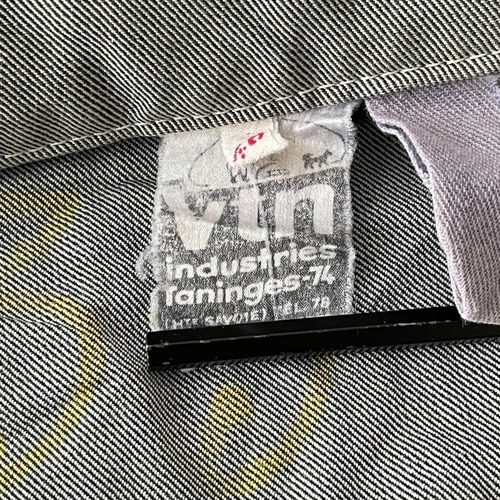 70s VTN グレー 化繊 フレンチワークジャケット 詳細写真2
