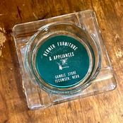 VINTAGE BERNER FURNITURE & APPLIANCES GAMBLE STORE ガラス アッシュトレイ 灰皿 USA
