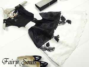 ★送料無料★9号☆付け襟透け感レースオーガンジーワンピ（OPN6361) 