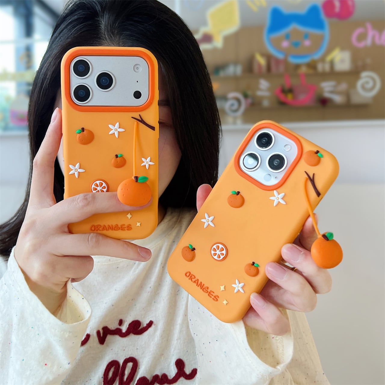みかん iPhone 17 16 15 14 13 ケース シリコン 可愛い 蜜柑 ミカン