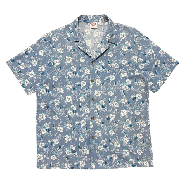 古着 ベアフットインパラダイス BaReFoot in PaRaDISE アロハシャツ 開襟 USA製 クリーニング済 70s メンズL