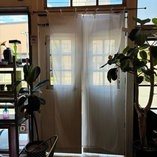 TOPANGA Homefurnishing India Cotton Voile curtain　インド　コットンボイルカーテン　110×200cm　ホワイト　白　綿　ナチュラル　間仕切り　掃き出し窓　レースカーテン　薄手　カーテンポール　暖簾