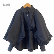 〈 nunuforme 23AW 〉ショルダーカバーブラウス / 09-nf20-507-031 / Black / Kids