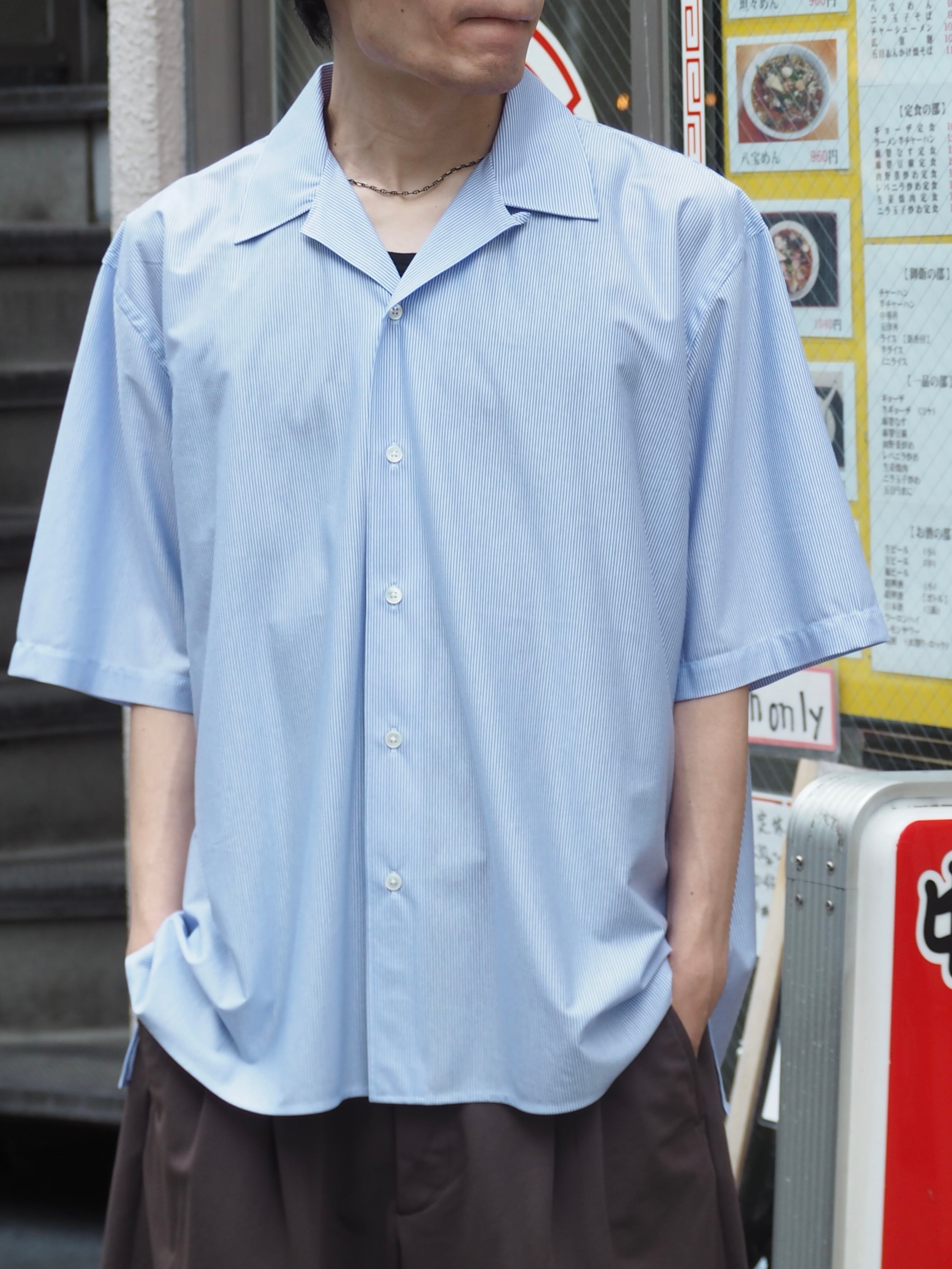 LAST1】KANEMASA PHIL. 46G Stripe Ether Shirt(BLUE) | novastore