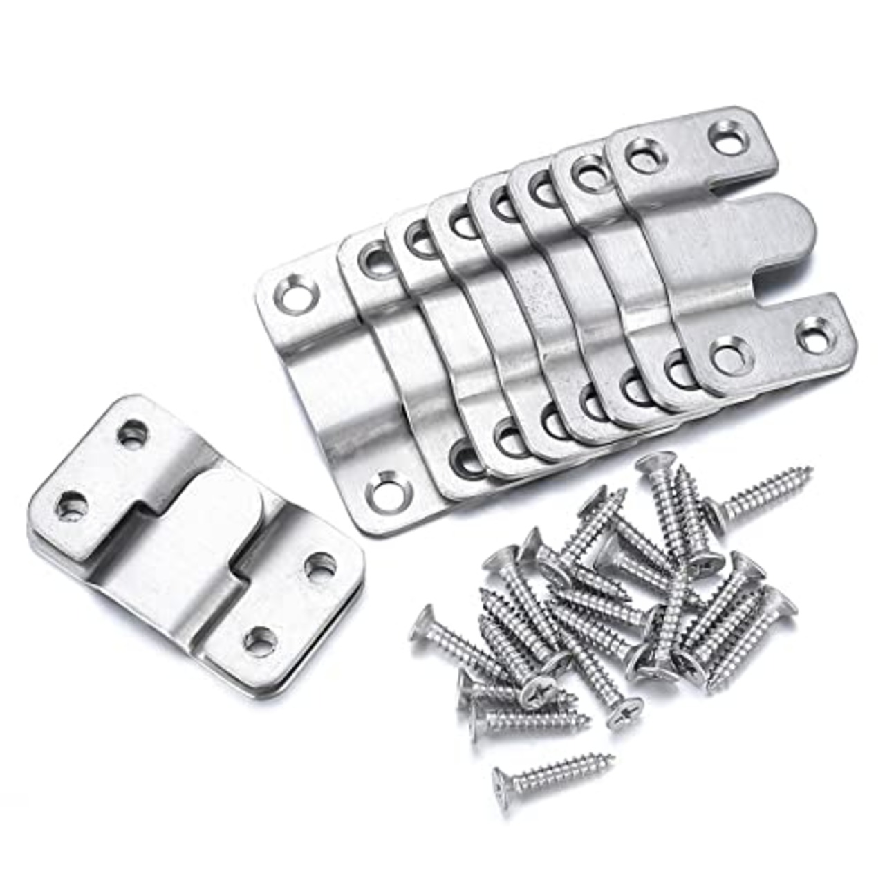 10個/5ペア 額縁吊金具 同じ高さの台紙ブラケット 連結フォトフレームブラケット 壁掛けフック 取り付け用金具 製壁掛けフック 絵画 額縁