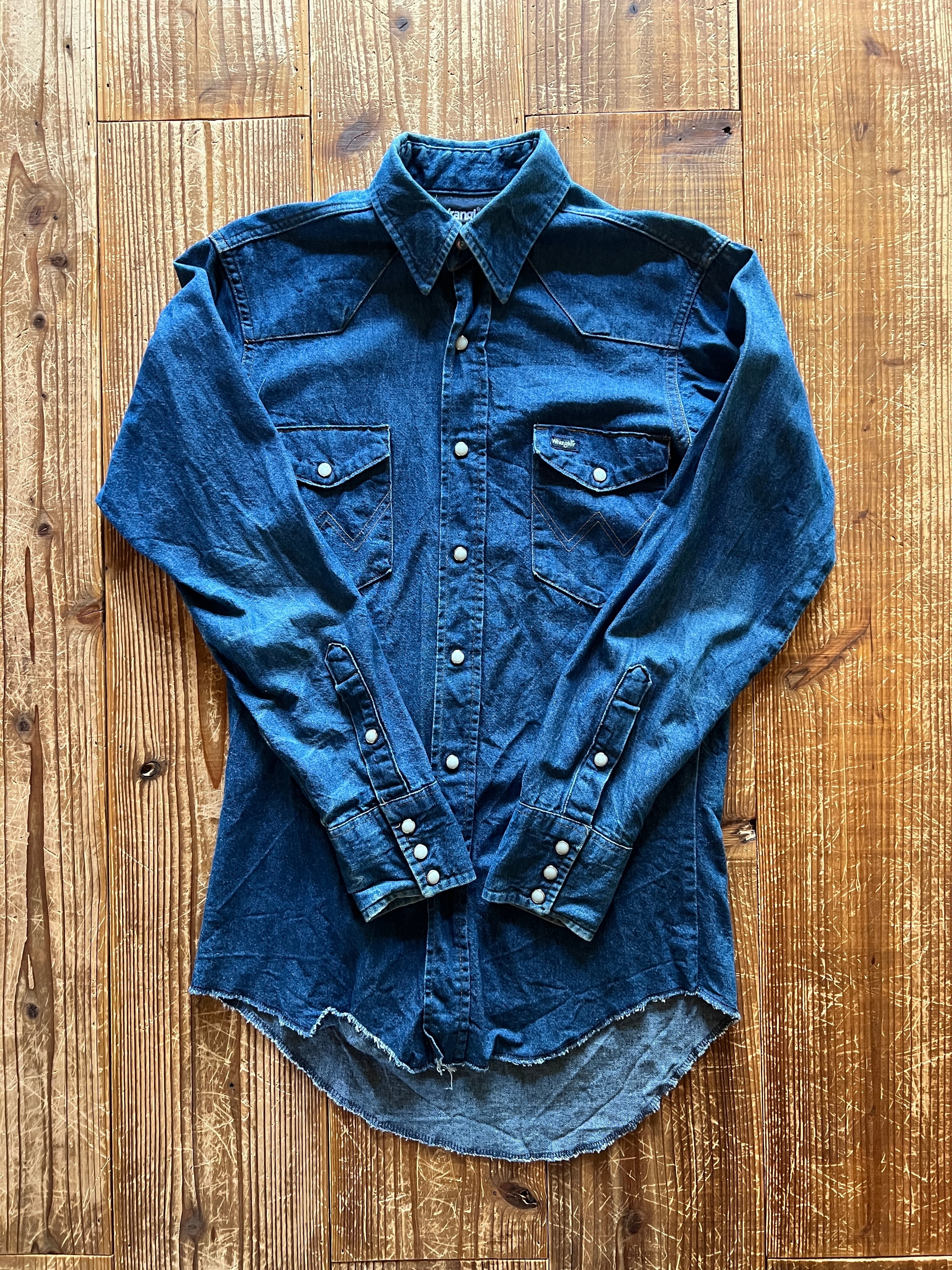 80's Wrangler 70127MW デニムウエスタンシャツ 表記(14 1/2-32)