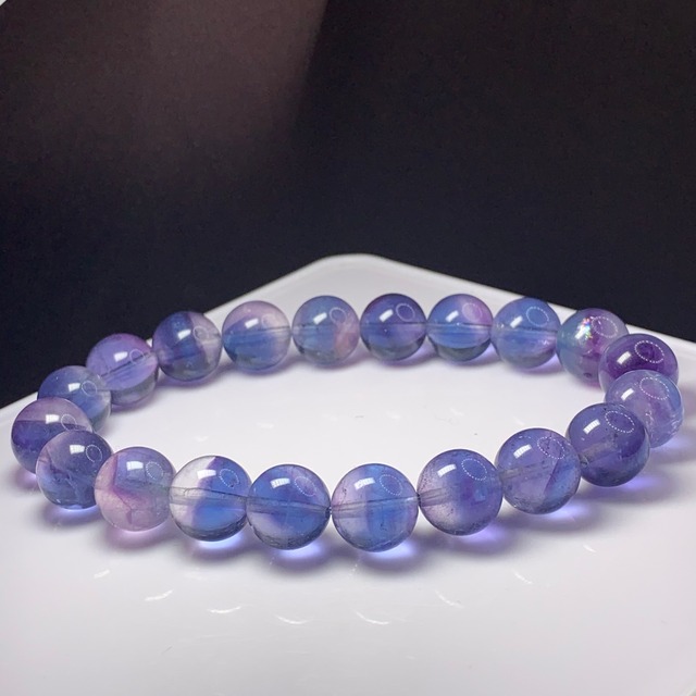 07.幻想的な色合いグラデーションフローライトブレスレット
