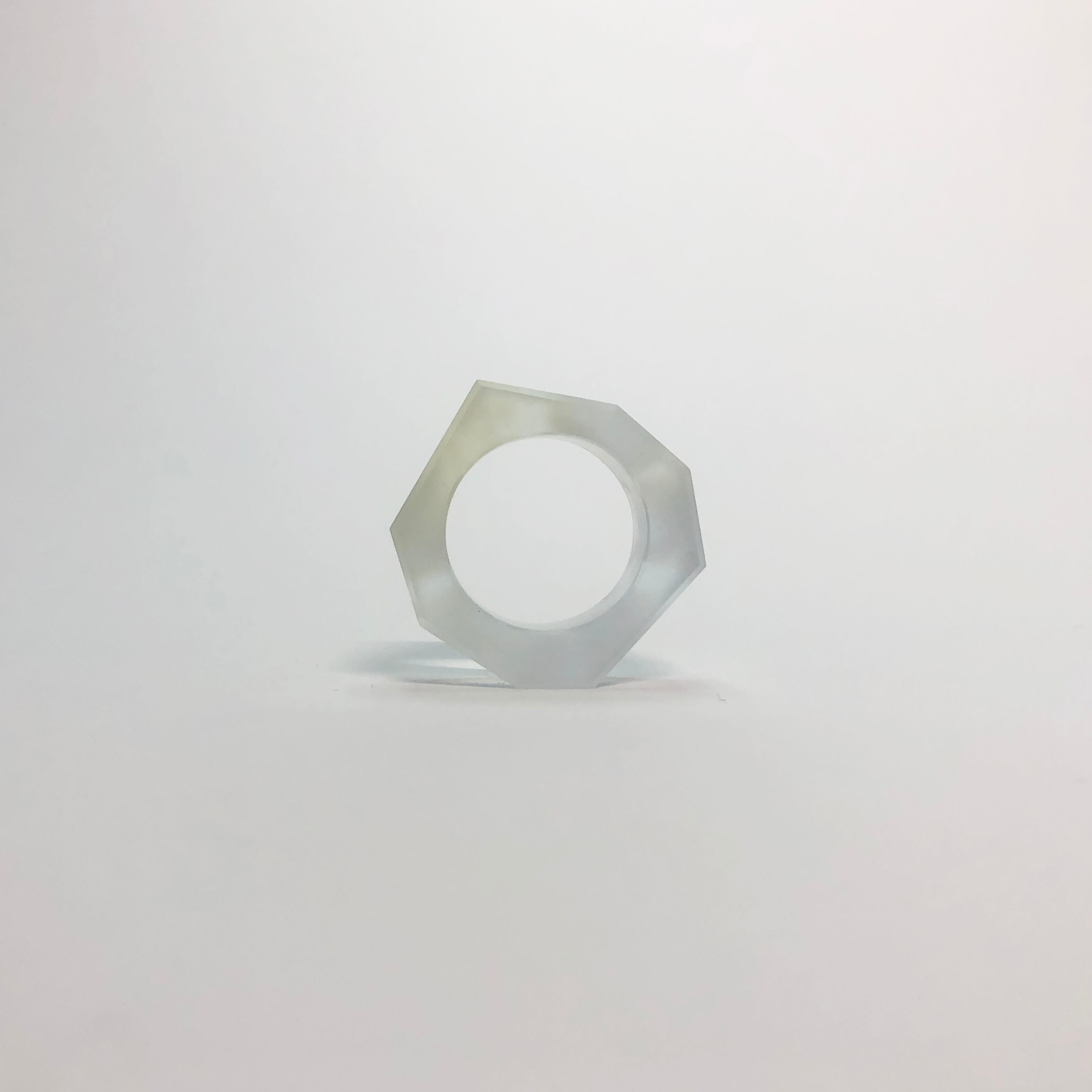 SELF - glass ring - opal 03