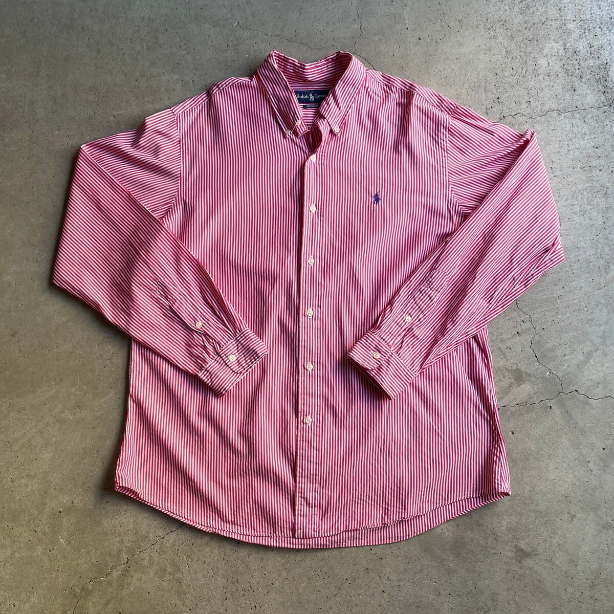 古着 ラルフローレン Ralph Lauren POLO by Ralph Lauren CUSTOM FIT 長袖 ボタンダウンストライプシャツ メンズXL相当 /eaa588495 古着 ラルフローレン Ralph Lauren POLO by Ralph Lauren CUSTOM FIT