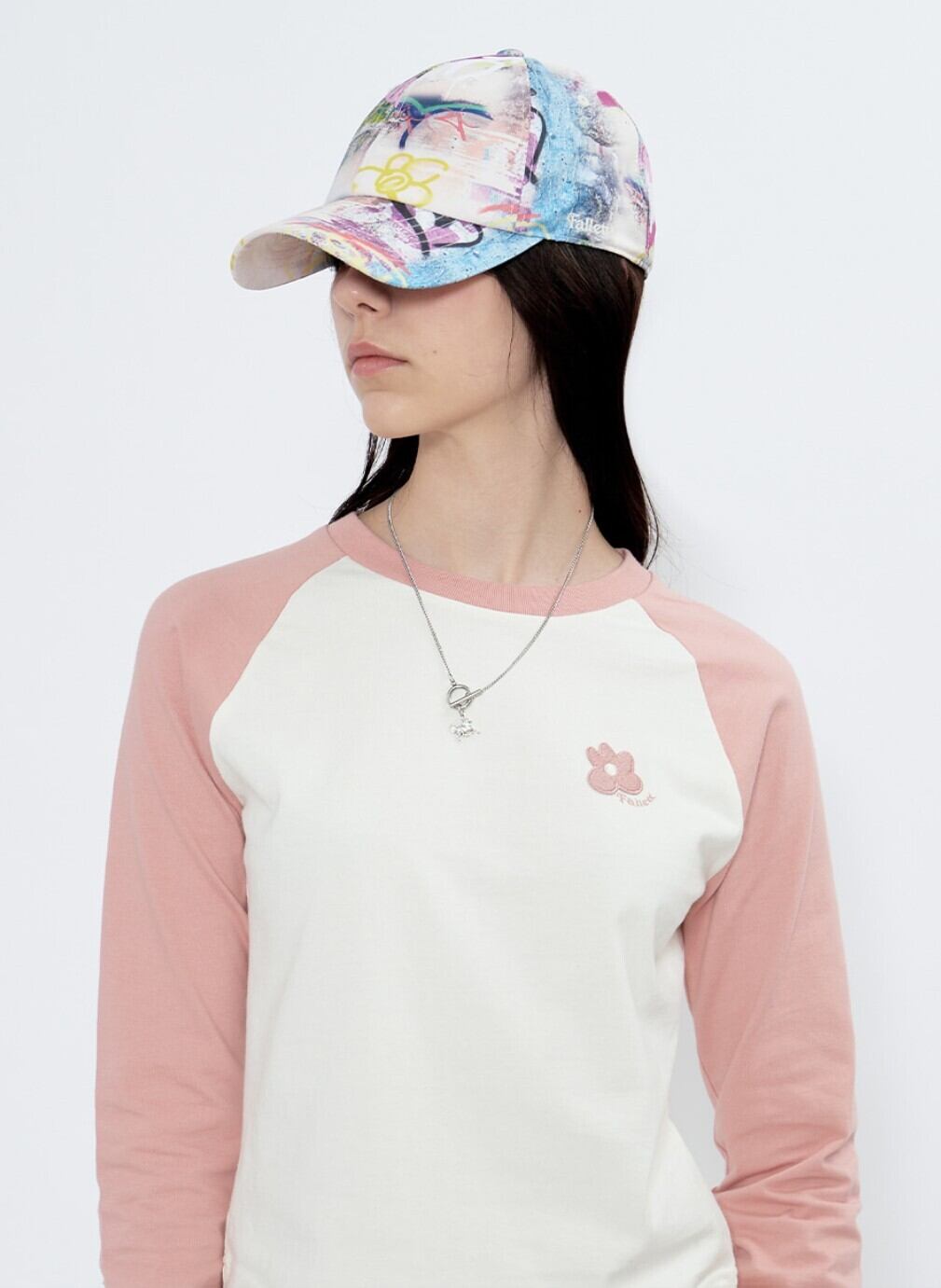 ☆NCT WISH リョウ 着用！！【FALLETT】Youth Graffiti Ball Cap Ivory