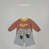 韓国子供服 / 26Autumn / soybean / ボーダー バター Tシャツ / キッズ服 / ジュニア服 / 秋服 *XS~JM*
