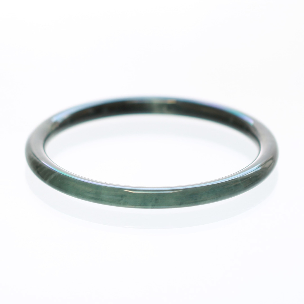 【内径 約60.1mm】princess/black 翡翠バングル A貨翡翠 jd_bg1326